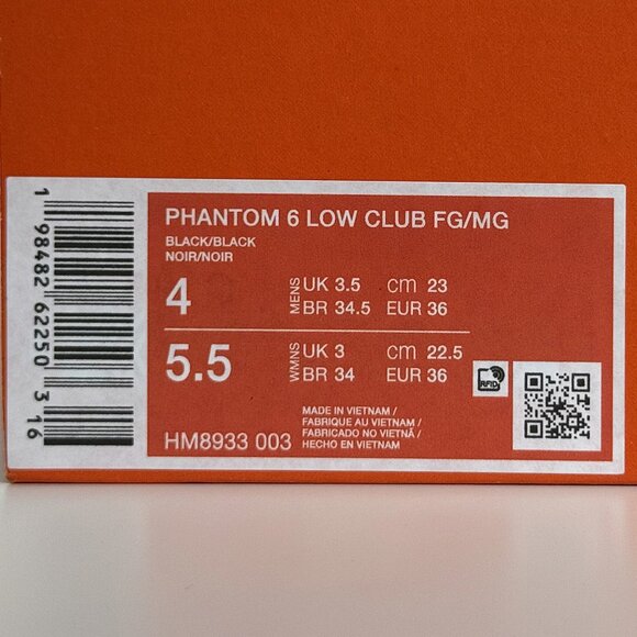 Nike Jr Phantom GX Low Club MG Soccer Cleats Black Blue Youth Size 4 HM8933-003 - Picture 5 of 5